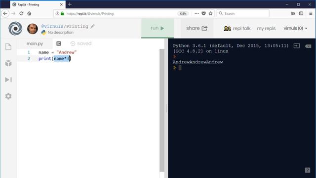 Python 3 - Using Print() and Input() смотреть онлайн