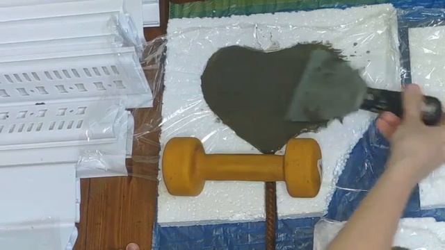 Простая ПОДЕЛКА из  ЦЕМЕНТА своими руками Поделки для сада и дачи Декор клумбы из ЦЕМЕНТА