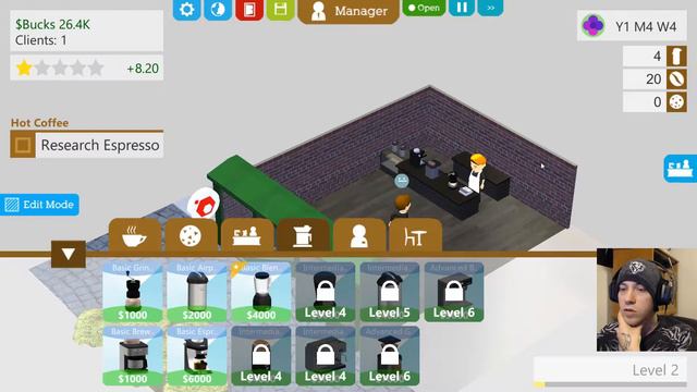Coffee Shop Tycoon Part 1 AMAZING COFFEE GAME!!! смотреть онлайн