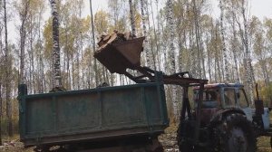Самодельный кун .Погрузка дров