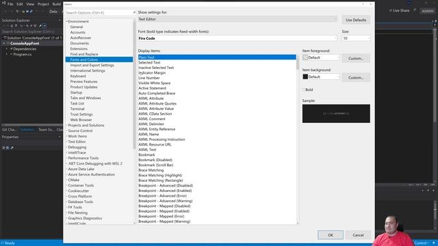 Как увеличить/уменьшить шрифт интерфейса в Visual Studio смотреть онлайн