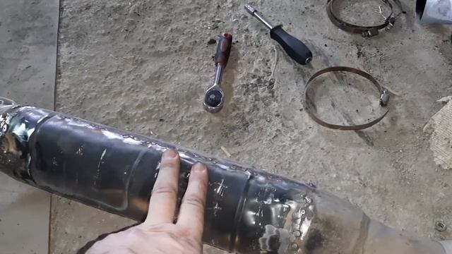 Ремонт резонатора на Mitsubishi Chariot часть 2 смотреть онлайн