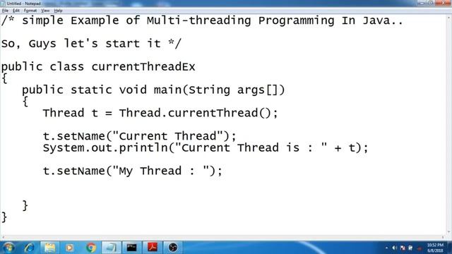 Multi threading Example In Java Programming смотреть онлайн