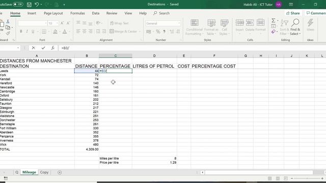Lesson 28 - A simple DIVISION formula in Excel | FREE Series of Microsoft Excel Lessons смотреть онлайн
