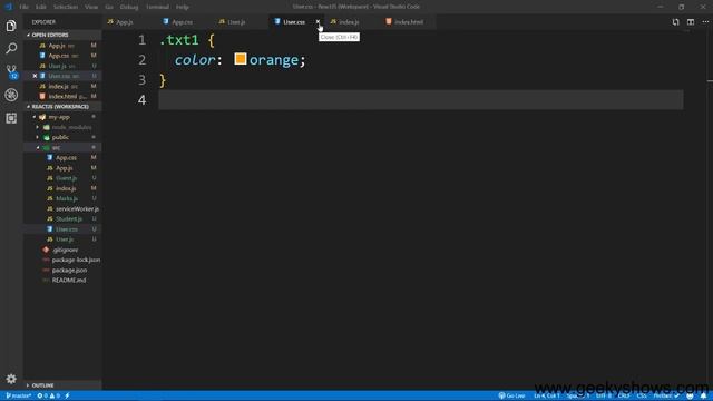 Styling Component External Stylesheet in React JS (Hindi) смотреть онлайн