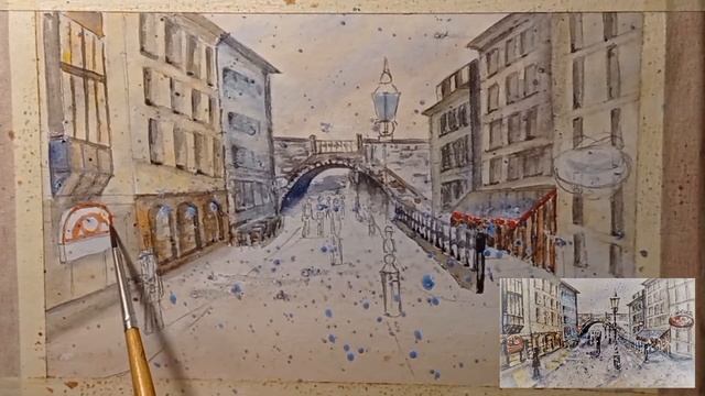Основы акварельной живописи. Скетч. Зима. Basic Landscape Watercolor. Sketch.Winter. смотреть онлайн