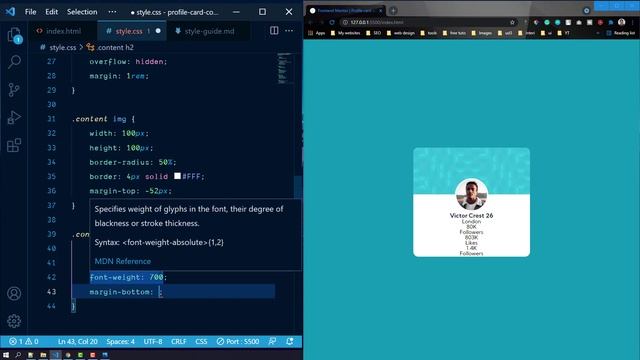 Profile Card Component | Frontend Mentor Challenge | Day 4 смотреть онлайн