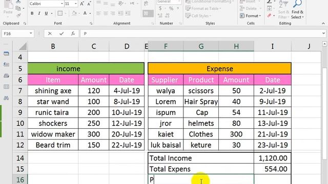 How To Make Income Expenditure Sheet on Excel Hindi смотреть онлайн