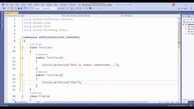 Difference between Static Constructor & Non-static Constructors with example смотреть онлайн