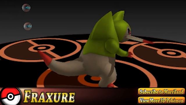 Pokemon #611: Fraxure (Pokedex 3D Pro) смотреть онлайн