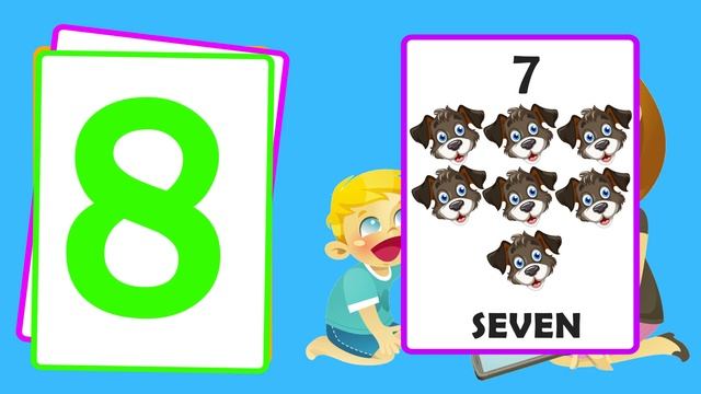 FLASHCARDS Counting NUMBERS 1-10 | KIDS LEARNING смотреть онлайн