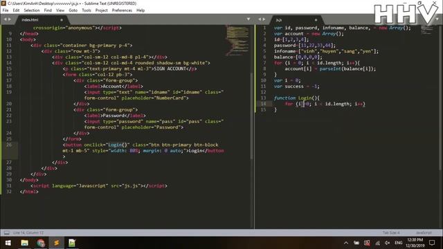 Create a login system with JavaScript - Banking Application смотреть онлайн