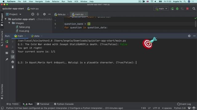 Day 34 - Intermediate+ API Practice - Creating a GUI Quiz App - 2 Trivia Question API Challenge смотреть онлайн
