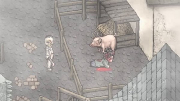 Fear and hunger fed to pigs death scene (All characters + Cut Content)