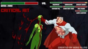 OMNI MAN VS GUARDIANS OF THE GLOBE FIGHT WITH HEALTHBARS | INVINCIBLE