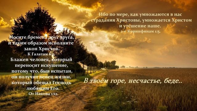 В твоём горе, несчастье, беде..