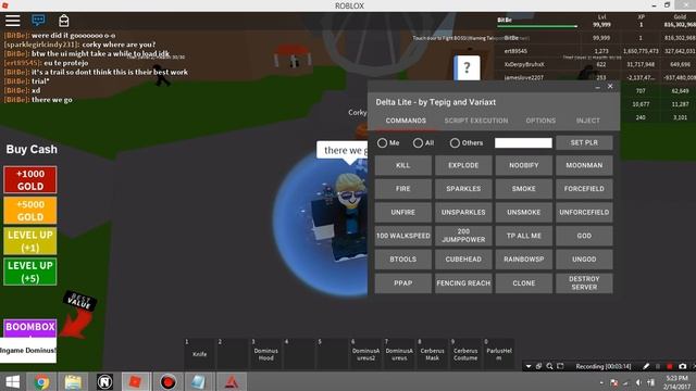 Roblox Hack/Exploit: Delta Lite(24 CMDS!!!!) смотреть онлайн