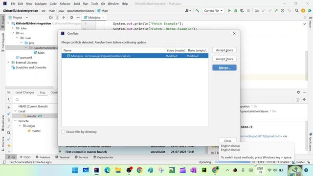 Git Merge Conflict | Resolve Merge Conflict смотреть онлайн
