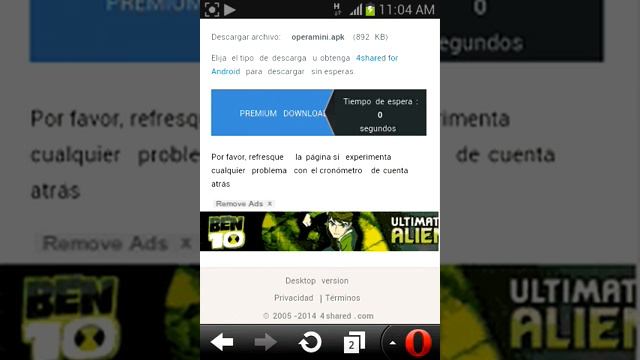 Como descargar en 4shared en opera mini смотреть онлайн