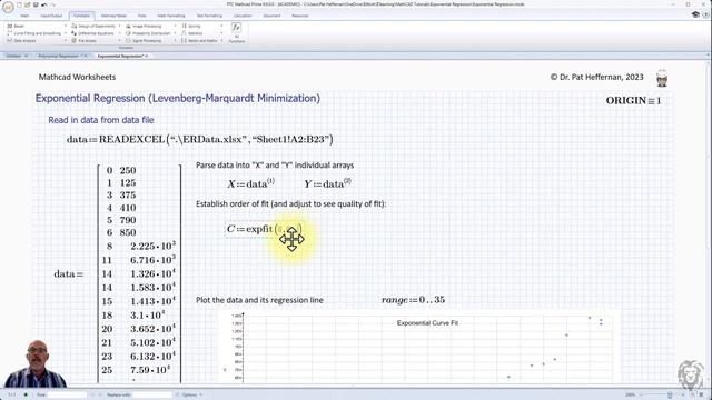 PTC Mathcad - Exponential Regression смотреть онлайн
