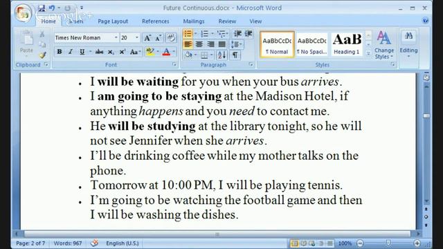 Grammar - Future Continuous Tense смотреть онлайн