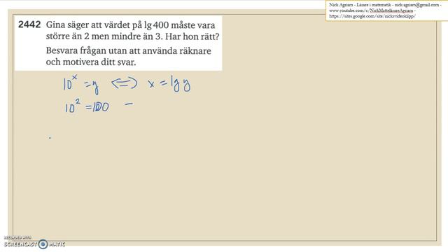 Matematik 5000 Ma 2c Kapitel 2 Exponentialekvationer och logaritmer 2442 смотреть онлайн