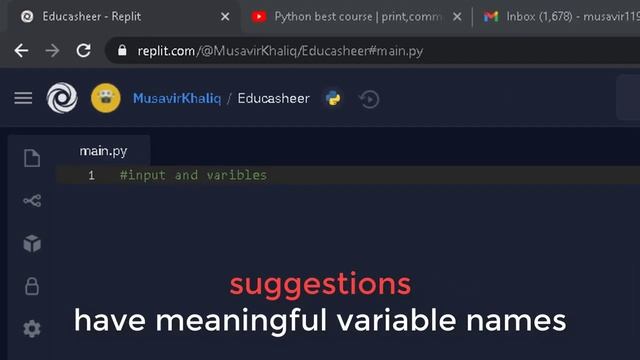 1.2|[hindi/urdu] Python| input,variables,keywords| Musavir Khaliq | EduCasheer смотреть онлайн