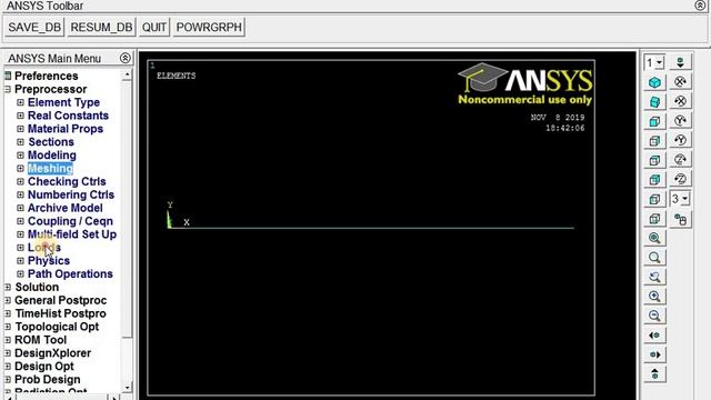 Ansys APDL Beam Problem No.1 смотреть онлайн