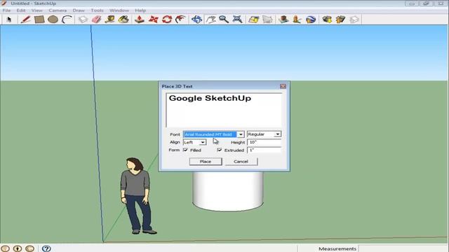 How to add text in Google SketchUp смотреть онлайн
