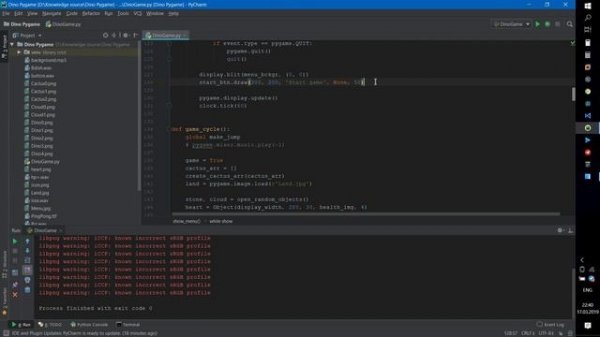 Программирование игр Pygame #16: Игровое меню