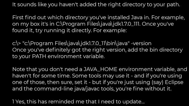 Java :'Java' is not recognized as an internal or external command(5solution) смотреть онлайн