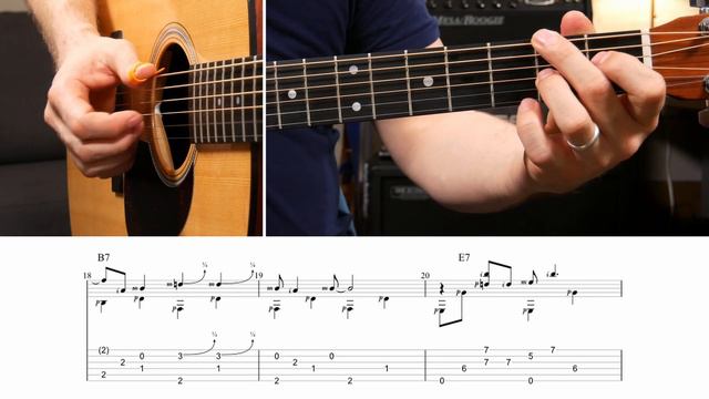 How to Play Deep River Blues - Doc Watson Guitar Lesson смотреть онлайн