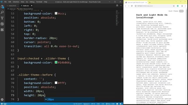 Dark and Light Mode On LocalStorage смотреть онлайн