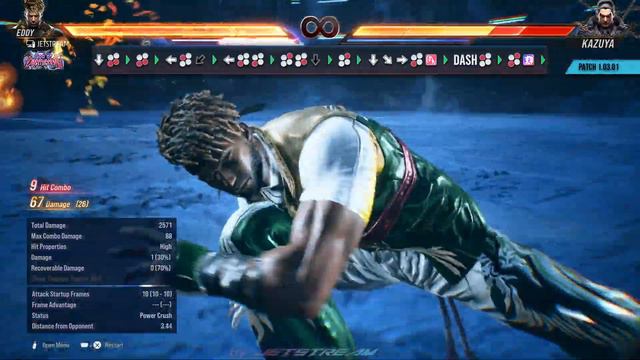 TEKKEN 8 - Eddy Gordo: Combo Guide (Negativa 3+4) 67 - 129 Damage [2K 60ᶠᵖˢ] смотреть онлайн