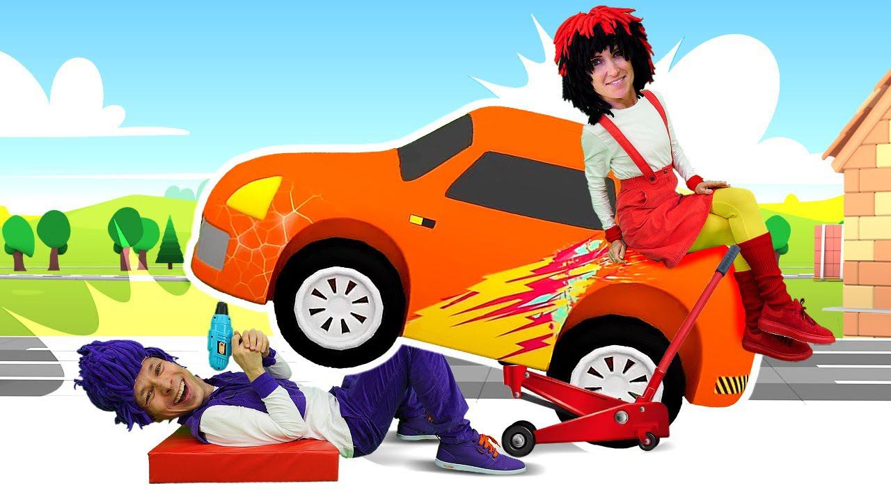 Детские песенки МимиЛэнд — Клипы для малышей про АВТОМАСТЕРСКУЮ и ремонт машин! Сборник для детей смотреть онлайн