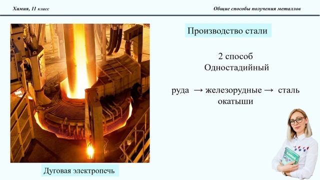 Получение металлов (11 класс) + задача (чугун, сталь) смотреть онлайн