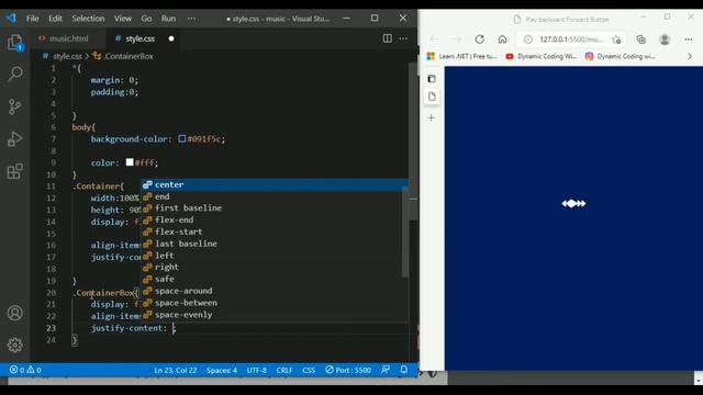 Play Backward Forward Button | HTML and CSS | Pure CSS | Dynamic Coding With Amit смотреть онлайн