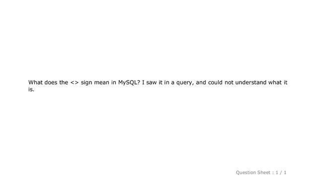 MySQL : Use of greater and less than signs together in mysql query смотреть онлайн