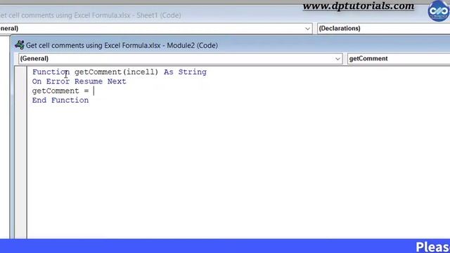 Get cell comments using Excel Formula || Excel Tricks || dptutorials смотреть онлайн