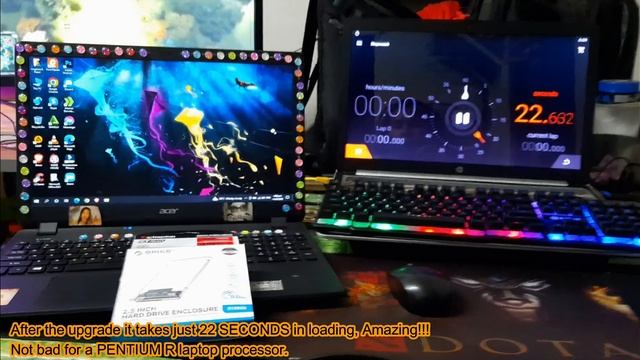 ACER EX2519 LAPTOP upgrade into 480gb SSD Kingston with amazing speed & performance by RDC смотреть онлайн