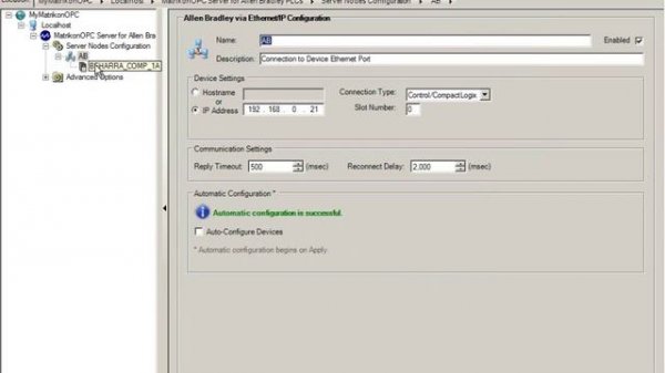 Matrikon OPC How to configure OPC Server Allen Bradley -Now with OPC UA