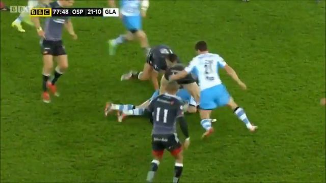 Josh Matavesi isn't buying Stuart Hogg's dummy смотреть онлайн