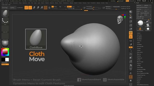 Cloth Brushes: ZBrush All Brushes