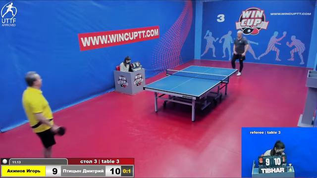 Акимов Игорь 1-3 Птицын Дмитрий Турнир Восток 3 WINCUP  13.01.22 ПрямаяTрансляция Зал 3