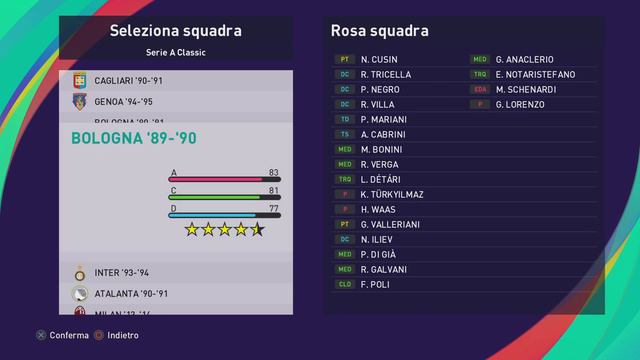 eFootball PES 2021: Ancona '92-'93 classic team (PS5) смотреть онлайн