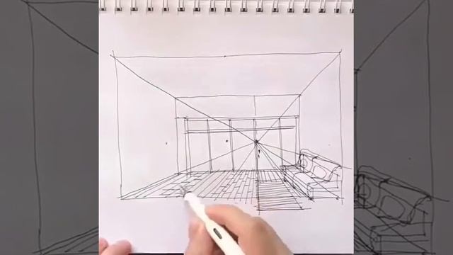 Рисуем интерьер в перспективе смотреть онлайн