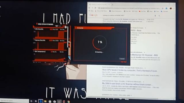 RTX2080 Strixx rog Oc Edition black screens using Oc scanner and playing games смотреть онлайн