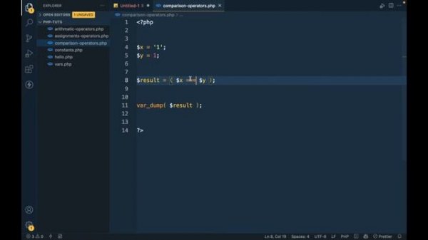 Comparison Operations in PHP
