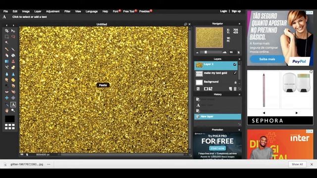 GOLD TEXT PHOTOSHOP: Make Photoshop Gold Text Effect | Pixlr Tutorial On Gold Text Effect Photoshop смотреть онлайн