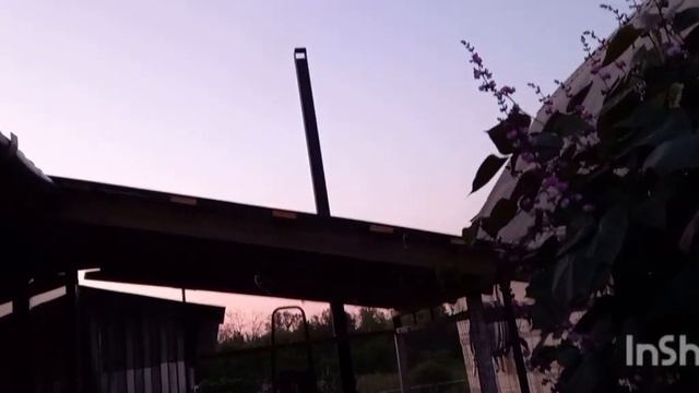 № 375 - Сделали навес . Прокаливаю новый казан. смотреть онлайн
